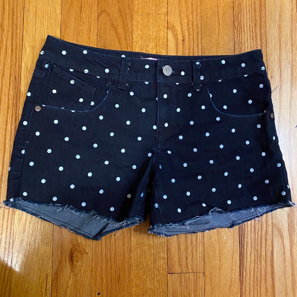 Aqua polka dot women’s shorts